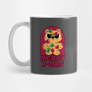 CHRISTMAS  LIGHT CAT Mug